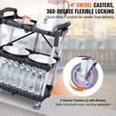 VEVOR 3 Tier Folding Rolling Utility Cart Storage Shelf Movable Gap Rack Serving Cart Slim Slide Organizer for Kitchen Bathroom