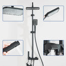 Rozin Black Smart Digital Display Shower Faucet Set Piano Style Rainlfall Bathroom System Grey Digital Mixer Tap Bidet Shower