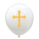 Balloon Easter Bless Cross Easter Balloons Party Easter Decoration Ballon Baptism Forked Holy Communion Favors Christen Decotion