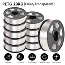 SUNLU 10KG 3D Filament PETG Filament 10kg 22 lbs 1.75mm 3D Printer Filament  Good acid and alkali resistance High transparency
