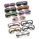 SHAUNA Double Bridges Women Luxury Sunglasses Retro Brand Designer Square Clear Gradient Shades UV400 Men Rivets Sun Glasses