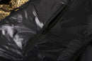 The Obsidian Down | Hand-Crafted Shiny Puffer with White Duck Down Insulation