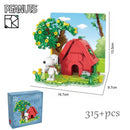 Genuine Anime Snoopy Action Figures Kawaii Cartoon Building Blocks Toy Bricks Assemble Educational Toys For Children Gifts