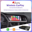 奥迪A4 B8 A5 Q5 2009-2015款无线Carplay，支持Apple Carplay、Android Auto、AirPlay镜像、倒车摄像头和USB播放器