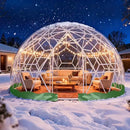 The Geodesic Haven | 12x7.2 Ft Outdoor TPU Greenhouse Dome for 4-8 People