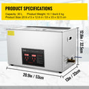 VEVOR 2L 3L 6L 10L 22L 30L 超声波清洗机 不锈钢便携式加热清洗器 超声波家用电器