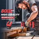 AVHRIT 1/2"Brushless Cordless Impact Wrench 650Nm(480Ft-lbs) 2200RPM w/ 2x4Ah Battery Kit & Sockets-Heavy Duty for Car/Truck/DIY