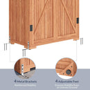 Belleze Outdoor Storage Shed With 4 Removeable Shelves, Wooden Garden Shed Lockable Tool Cabinet With Waterproof Roof, Outside