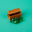 MOC ATM Machines Precious Gold Egg Ore Diamond Building Blocks Precious Safe Deposit Box Wooden Barrel Bank Card Bricks Toys