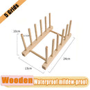 DIY Wooden Drain Rack Kitchen Living Room Organizer Shelf for Plates/Cutting Boards/Plates/Cups/Pot Lid Home Storage