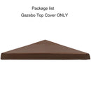 3x3m Outdoor Garden Parasol Cloth Gazebo Awning 118"x118" Canopy Replacement Pergolas Cloth For Outdoor Garden Canopy Sunshade