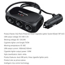 Car One Tow Three Power Dual USB Interface Car Charger Multi-function Car Power Adapter Plug