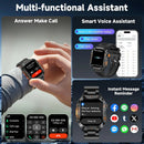 New Outdoor 10ATM Waterproof Swim Smart Watch Men GPS Compass Flashlight 540mAh Large Battery Bluetooth Call Sport HD Smartwatch