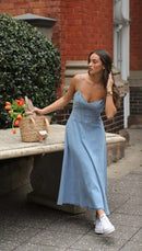 Fashion Spaghetti Strap Dresses For Women Summer Casual Beach Vestidos Midi Dress Sleeveless Slim A Line Dress