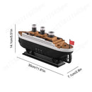 250ml Titanic Ship Model Air Humidifier Essential Oil Diffuser Jellyfish Smoke Ring Spray Aroma Diffuser Night Light for Home