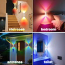4PCS USB Rechargeable Motion Sensor Night Light 3 Modes, LED Magnetic Mounting Up Down Wall Lamp Indoor for Stairway, Bedroom