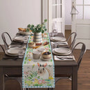 Easter Rabbit Eggs Linen Table Runner Dresser Scarves Table Decor Farmhouse Kitchen Dining Table Runner Easter Decorations