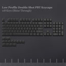 118键矮行PBT键帽纤薄Horizon键帽，适用于Cherry Gateron MX轴游戏键盘，兼容美式和英式布局