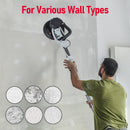 800W Electric Drywall Sander with Vacuum Dust, 6.5A Popcorn Ceiling Removal Tool Variable Speed 800-1800RPM With LED Light
