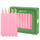 20 Pieces of 4英寸 Pink Wax, Drip-Free, Smoke-Free, Fragrance-Free, Home Dinner Candles, Hand-Pulled, High-Quality, Suitable for Church, Family, Wedding, Party, Seasonal Celebrations, Emergency Situations and Home Decoratio