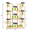 Multi-Tiered Bamboo Plant Stand Indoor Outdoor Flower Pot Holder Rack for Garden Balcony Living Room