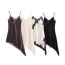 Women Fashion Sexy V-Neck Lace Elegant Halter Dress Asymmetric Hem Dress 2026 Summer New Fashion Holiday Party Beach Dresses
