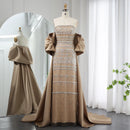Sharon Said Luxury Sage Green Evening Dress Lilac Blue Beaded Fuchsia with Cape for Women Wedding Party Dress SS238 Customized
