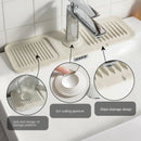 Silicone Faucet Splash Pad Kitchen Foldable Drainage Mat Multipurpose Toilet Soap Storage Slope Design for Rapid Drainage