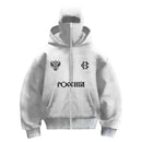 Trendy Double Hat Hoodies Unique Design Balaclava Hooded Sweatshirt Women Men Autumn Winter Warm Unisex Loose Y2K Zipper Hoodie