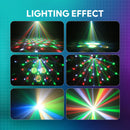 U'King 1/2/4Pcs 30W Mini Magic Ball Moving Head Lights With Remote Beam&Pattern GRWYC LED Stage Lights For Home Party Music Live