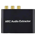 4K HDMI ARC 音频分离器 数字转模拟音频转换器 ARC 转 SPDIF 同轴 L/R 立体声 3.5 毫米插孔音频适配器 适用于高清电视