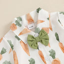 Baby Girl Easter Dress Set Bunny Print Sleeveless Ruffle Collar Dress Matching Bloomers Headband Outfit for Toddlers