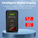 USB C Charger 3 Ports PD Fast Charging Digital Display Quick Charge 3.0 Phone Wall Adapter for iPhone 15 Xiaomi Samsung Huawei