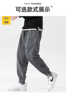 2026 Spring New Casual Loose Corduroy Solid Color Harem Pants Man Pockets All Match Fashion Male Trousers Streetwear Clothes
