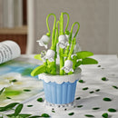 Potted Building Blocks Simulate Succulent Flower Bouquets, Creative Puzzle Block Toys, Eternal Flowers, Home Decoration