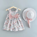 Melario Children's Clothing Baby Girl Clothes Summer Party Clothing for Girls Dress Cherry Dot Princess Dresses Bow Hat Outfits