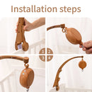 Let's Make Baby Imitation Wooden Bed Bell Bracket Mobile Hanging Rattles Toy Hanger Kid Crib Mobile Bed Bell Toy Plastic Bracket