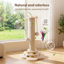 The Cedar Column | Natural Sisal Cat Scratching Post with Play Track