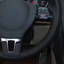 DIY Black Soft Artificial Leather Car Steering Wheel Cover For Volkswagen VW Gol Tiguan Passat B7 Passat CC Touran Jetta Mk6