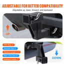 VEVOR Trailer Hitch Riser for 2" Receiver Extender Extension Adapter 4000 lbs Max Towing Capacity Hitch Pins Included Black