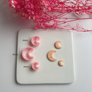 3Pcs/Set Different Sizes Moon Shape Polymer Clay Cutter Cutting Molds For Pendant Earrings Jewelry Decoration Making Hand Tools