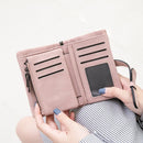 MIYIN Women's Small Bifold Leather wallet Rfid blocking Ladies Wristlet with Card holder id window Coin Purse