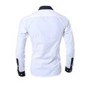 Men Long Sleeve Shirt 2025 Spring Striped Shirts Slim Fit Male Casual Social Patchwork Shirt Turn-down Collar Camisa Masculina