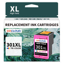 INKCLOUD 301XL Ink Cartridges Replacement for HP 301 for Envy  4500 4502 5530 DeskJet 1000 1050 2050 2510 OfficeJet 2620 4630