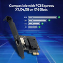 英特尔 I226-V PCIE 转 RJ45 网卡 2.5G 千兆以太网 100/1000/2500Mbps RJ45 LAN 控制器 适用于台式机/电脑 易于设置