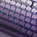 Gradient Purple Double Shot PBT Keycaps Cherry/OEM Profile 136 Keys Side Printed Keycaps for Gateron Cherry MX Switches Keyboard