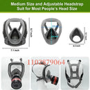 Full face respirator - mask with 40 mm gas filter canister for industrial gases, chemical, polishing, welding, spraying Gas mask