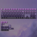 Gradient Purple Double Shot PBT Keycaps Cherry/OEM Profile 136 Keys Side Printed Keycaps for Gateron Cherry MX Switches Keyboard