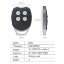 2 Types for DITEC GOL4 Rolling Code & DITEC Gol4C Fixed Code Clone 433.92mhz Garage Door Remote Control Transmitter