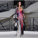 Holiday Loose Striped Long Dress Women Halter Batwing Sleeve Backless Lace Up Chic Party Dresses 2026 Summer Vacation Beach Robe